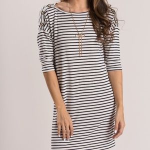 Striped shift dress
